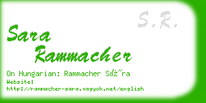 sara rammacher business card